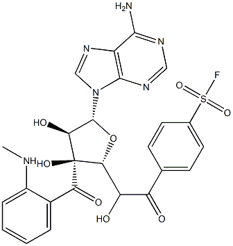 5'-(4-fluorosulfonylbenzoyl)-3'-(methylanthraniloyl)adenosine