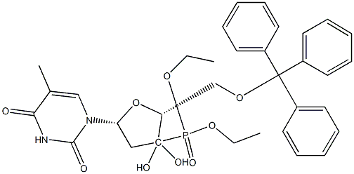  3'-diethylphosphono-3'-hydroxy-5'-O-tritylthymidine