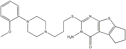 5,6-dihydro-3-amino-2-(3-(4-(2-methoxyphenyl)-1-piperazinyl)propylthio)-3H,7H-cyclopenta(4,5)thieno(2,3-d)pyrimidin-4-one