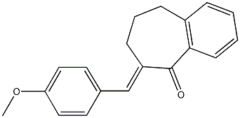 2-(4'-methoxybenzylidene)-1-benzosuberone 化学構造式