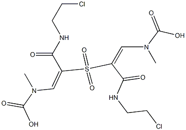 2,2'-sulfonylbis(3-(carboxymethylamino)-N-(2-chloroethyl)propenamide),,结构式