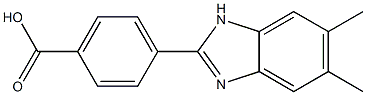 2-(4-carboxyphenyl)-5,6-dimethylbenzimidazole,,结构式