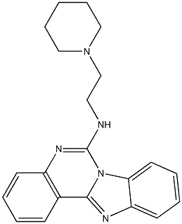 6-(2-(piperidino)ethylamino)benzimidazo(1,2-c)quinazoline 化学構造式