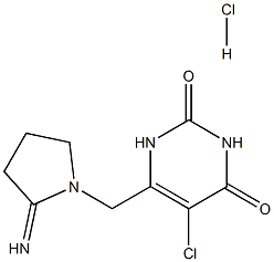5-chloro-6-(1-(2-iminopyrrolidinyl) methyl)uracil hydrochloride,,结构式