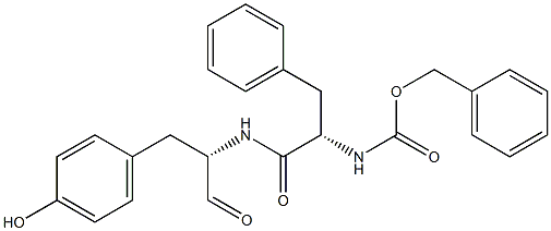 N-(benzyloxycarbonyl)-phenylalanyl-tyrosinal Structure