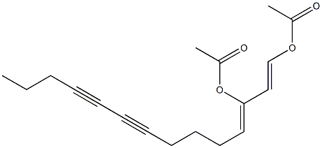 tetradecadiene-8,10-diyne-1,3-diol diacetate 化学構造式