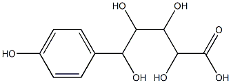 2,3,4,5-tetrahydroxy-5-(4-hydroxyphenyl)valeric acid,,结构式