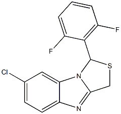 7-chloro-1-(2,6-difluorophenyl)-1H,3H-thiazolo(3,4-a)benzimidazole 结构式