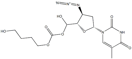  3'-azido-3'-deoxythymidin-5'-yl O-(4-hydroxybutyl)carbonate