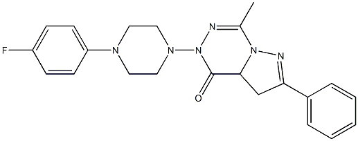 2-phenyl-3,3a-dihydro-4-oxo-5-(4-(4-fluorophenyl)piperazin-1-yl)methylpyrazolo(1,5-d)(1,2,4)trazine|