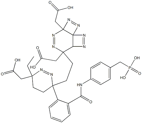 1,4,7,10-tetraaza-1,4,10-tri(carboxymethyl)-7-(((4-phosphonomethylphenyl)aminocarbonyl)phenyl)dodecane,,结构式