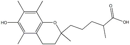 2,5,7,8-tetramethyl-2-(4'-carboxypentyl)-6-hydroxychroman Struktur