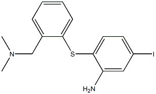 2-((2-((dimethylamino)methyl)phenyl)thio)-5-iodophenylamine 化学構造式
