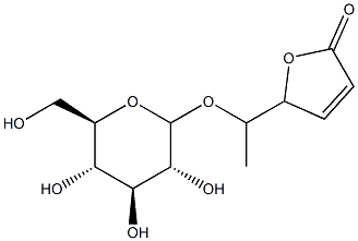 5-(1-hydroxyethyl)-2(5H)-furanone glucopyranoside Structure