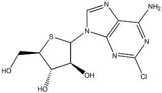 2-chloro-9-(4-thioarabinofuranosyl)adenine,,结构式