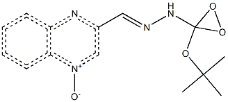 TERT-BUTYL-3-(2-QUINOXALINYLMETHYLENE)CARBAZATE1,4-DIOXIDE Structure