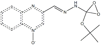 TERT-BUTYL-3-(2-QUINOXALINYLMETHYLENE)CARBAZATE1,4-DIOXIDE 结构式