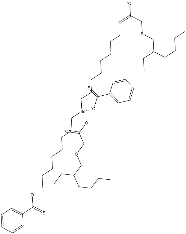 DI-N-OCTYLTINTHIOBENZOATE(2-ETHYLHEXYLMERCAPTOACETATE),,结构式