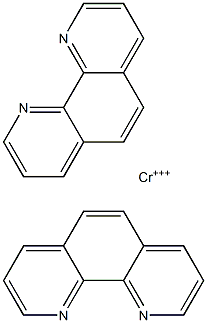 CIS-DI(1,10-PHENANTHROLINE)CHROMIUM(III) 化学構造式