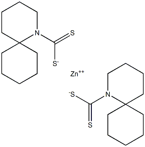 ZINC-DIPENTAMETHYLEN-DITHIOCARBAMATE 化学構造式