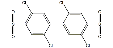 4,4'-BISMETHYLSULPHONYL-2,2',5,5'-TETRACHLOROBIPHENYL,,结构式