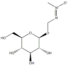 BETA-D-GLUCOPYRANOSIDE,(METHYL-ONN-AZOXY)METHYL- 化学構造式
