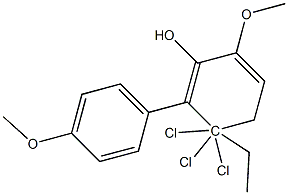 1,1,1-TRICHLORO-2(4-METHOXYPHENYL)-2'-(3-HYDROXY-4-METHOXYPHENYL)ETHANE,,结构式