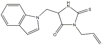 3-ALLYL-5-(INDOLYMETHYL)-2-THIOHYDANTOIN 化学構造式