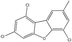 8-METHYL-1,3,6-TRICHLORODIBENZOFURAN Structure