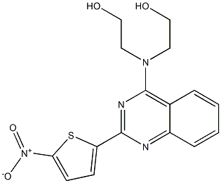 QUINAZOLINE,4-BIS(2-HYDROXYETHYL)AMINO-2-(5-NITRO-2-THIENYL)- Structure