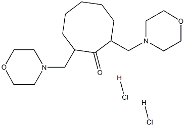 2,8-BIS(N-MORPHOLINOMETHYL)-CYCLOOCTANONEDIHYDROCHLORIDE 结构式