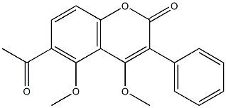 ACETYLDIMETHOXYPHENYLCOUMARIN Struktur