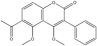 ACETYLDIMETHOXYPHENYLCOUMARIN Structure