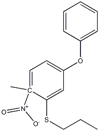 4-METHYL-3-(PROPYLTHIO)PHENYL-4-NITROPHENYLETHER 化学構造式