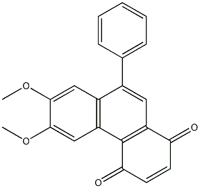 6,7-DIMETHOXY-9-PHENYL-1,4-PHENANTHRENEQUINONE Structure