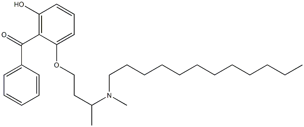 N-DODECYLDIMETHYL(BENZOYL-3-HYDROXYPHENOXY)PROPYLAMMONIU.,,结构式