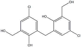 BIS(2-HYDROXY-3-HYDROXYMETHYL-5-CHLOROPHENYL)METHANE,,结构式