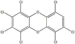DIBENZO-PARA-DIOXIN,1,2,3,4,6,7,9-HEPTACHLORO- Struktur