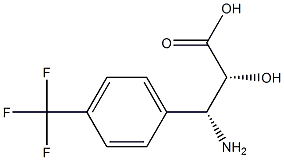 (2R,3R)-3-Amino-2-hydroxy-3-(4-trifluoromethyl-phenyl)-propanoic acid 化学構造式
