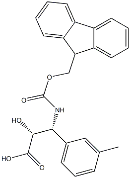 N-Fmoc-(2R,3R)-3-Amino-2-hydroxy-3-(3-methyl-phenyl)-propanoic acid Struktur