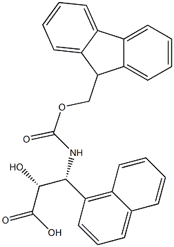 N-Fmoc-(2R,3R)-3-Amino-2-hydroxy-3-naphthalen-1-yl-propanoic acid,,结构式