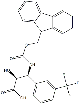 N-Fmoc-(2S,3S)-3-Amino-2-hydroxy-3-(3-trifluoromethyl-phenyl)-propanoic acid Struktur