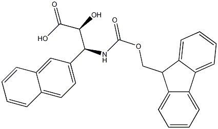 N-Fmoc-(2S,3S)-3-Amino-2-hydroxy-3-naphthalen-2-yl-propanoic acid Struktur