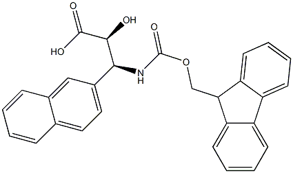 N-Fmoc-(2S,3S)-3-Amino-2-hydroxy-3-naphthalen-2-yl-propanoic acid Structure