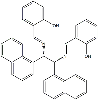 PHENOL, 2,2''-[[1,2-BIS(1-NAPHTHYL)1,2-ETHANEDIYL]BIS(NITRILOMETHYLIDYNE)]BIS- R,S 结构式