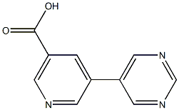 5-(Pyrimidin-5-yl)-nicotinic acid,,结构式