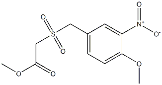 (4-Methoxy-3-nitro-phenylmethanesulfonyl)-acetic acid methyl ester Struktur