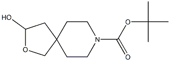 3-Hydroxy-2-oxa-8-aza-spiro[4.5]decane-8-carboxylic acid tert-butyl ester 化学構造式