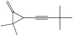 1-(2,2-dimethyl-3-methylidene-cyclopropyl)-3,3-dimethyl-but-1-yne,,结构式