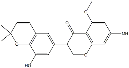 7-hydroxy-3-(8-hydroxy-2,2-dimethyl-chromen-6-yl)-5-methoxy-chroman-4-one Structure
